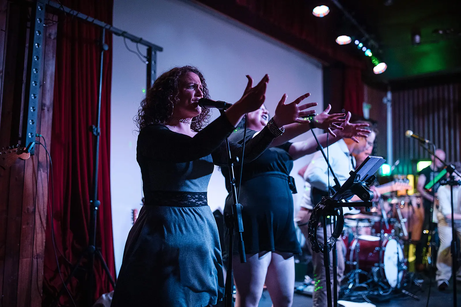 Louise and Paula on stage